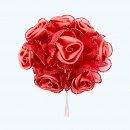 3" Diameter Satin Silk Flower 12X12 | Coral